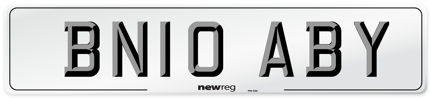 BN10 ABY Number Plate from New Reg
